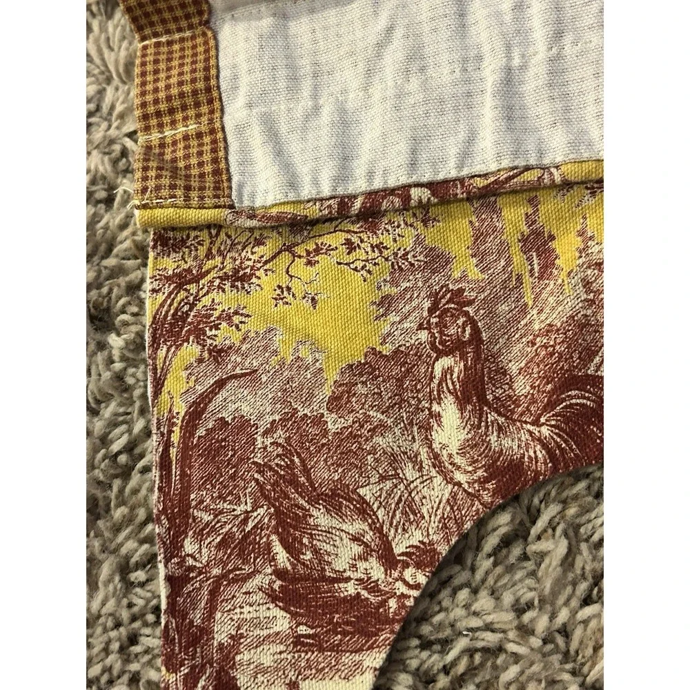 Waverly‎ French Country  2-Tier Scalloped Valance ~ La Petite Ferme Rooster